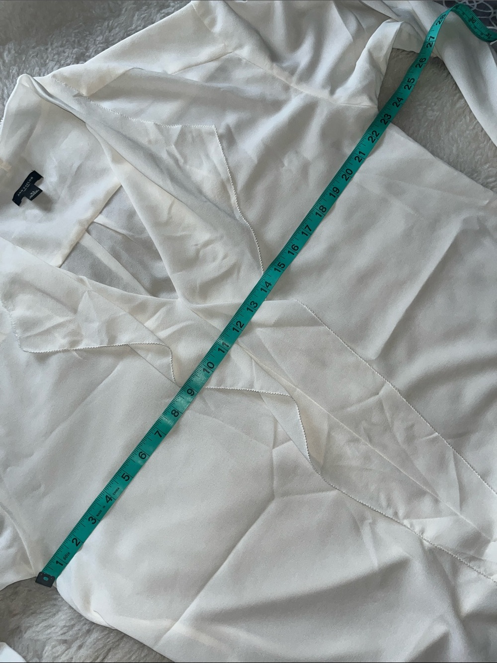 Ann Taylor Ivory Ruffle-Front Blouse - Picture 8 of 9